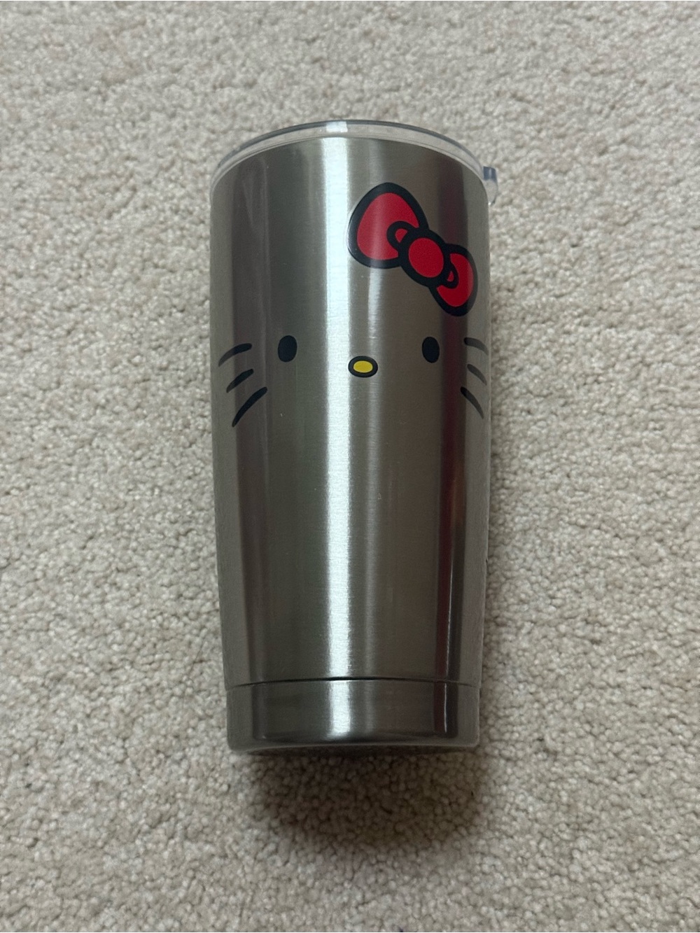 Hello Kitty Silver Tumbler with Red Bow